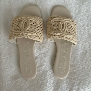 Chanel crochet sandals